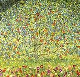 12X12 inch Gustav Klimt Abstract Canvas Art Repro Apple tree
