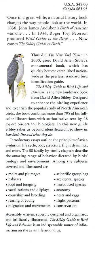 The Sibley Guide to Bird Life & Behavior under Animals in The Books Store