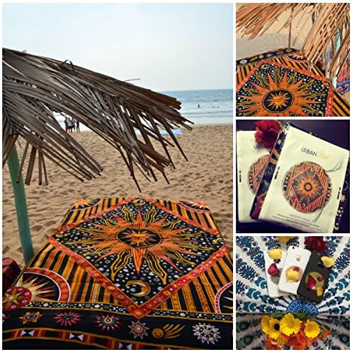 UrbanKnot Combo Set- Burning Sun Moon Star tapestry and Mandala Printed Iphone 6/6S Cover