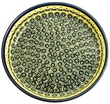 Review Bunzlauer Stoneware 879-DU1 / Bunzlauer Polish Pottery 879-DU1 Traditional Pie Plate, Yellow with Blue and Green