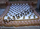 New Jaipuri Handmade Hand Block Print King Size Reversible Cotton Pink Quilt Bedspread Bedding