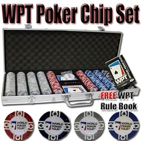 500 Ct World Poker Tour WPT 11.5 Gram Chip Set w/ Free WPT Book