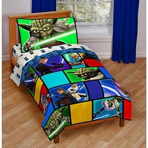 Amazon.com - Star Wars the Clone Wars 4pc Toddler Bed Set ...