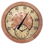 Springfield 18-Inch Copper Bearings Cast Aluminum Thermometer with Clock