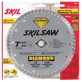 Skil 79510 7-Inch Dry or Wet Cutting Continuous Rim Turbo Diamond Saw Blade with 5 8-Inch... by Skil
