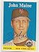Autographed/Hand Signed 2007 Topps Heritage John Maine Card New York Mets