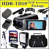61K3R8X1DGL. SL160  Sony Handycam HDR PJ50V 220GB 1080p HD Video Camera Essentials Package W/ LED Video Light + Battery + Battery Charger + Case + Triipod & Much More!!!