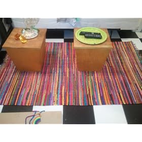 Extra Weave USA Mardi Hand-woven Cotton Gras Rug