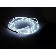 Fortune Products ELFW-5-2W Electroluminescent Flash Wire, 5mm Diameter x 2 yd Length, White