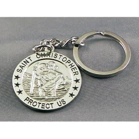 Metal Keyring Safe Travel Patron Saint St. Christopher