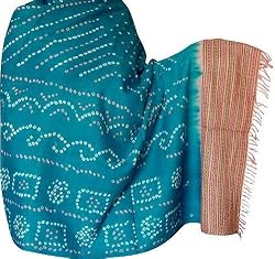Embroidered Shawls Tie & Dye Pattern in Wool Fabric 80 x 35 inches (tdswl334)