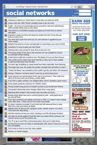 Empire 499776 Social Networking - Everything I Need To Know I Learned From Poster Plakat D Preisvergleich
