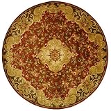 Safavieh Classic Collection Round Red Floral Rug, 3 ft x 6 ft round
