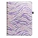Style4U Shiny Colorful Zebra Print Design 360 Rotating Pu Leather Stand Bling Case Cover With Auto Sleep/Wake Function For Apple Ipad Air 2 With 1 Screen Protector And 1 Stylus