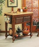 Kitchen & Housewares : Powell Walnut Kitchen Island