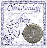 LUCKY SIXPENCE FOR CHRISTENING BOY