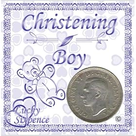 LUCKY SIXPENCE FOR CHRISTENING 