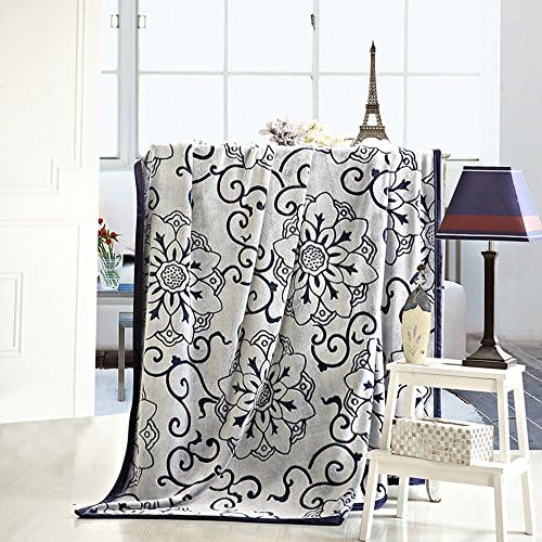 Yisida 100% Polyester Microfiber Bed Blanket (King, Blue)
