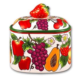 Ceramic Fruit Table Counter Top Cookie Jar Canister by KKM-Fruit