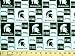 Cotton College Michigan State University Spartans 020 Print Cotton Fabric By the Yard
