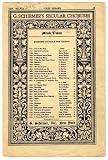 SYLVIA (Psalm 19, paraphrased): for Mixed Voices, S.A.T.B., with Piano. No. 7007 in G. Schirmers Secular Choruses series