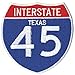 Houston Freeway Interstate 45 I-45 Sign Logo Embroidered Iron on Applique Patch
