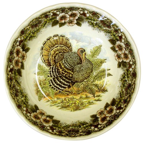 Buy Churchill China Thanksgiving Turkey Multi Colors Cereal Bowls, Set of 4