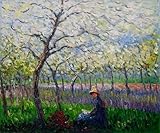 IMAGE OF Art Reproduction Oil Painting - Monet Paintings: An Orchard in Spring - Classic 20