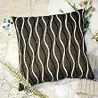 Bettino - [Brown Wave] Decorative Pillow Cushion / Floor Cushion (23.6 by 23.6 inches)