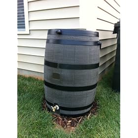 RTS Home Accents 50-Gallon Rain Water Collection Barrel with Brass Spigot