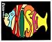 Automotive : Phish - Fish Shaped Logo on Black - Sticker / Decal