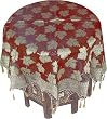 ShalinCraft Tablecloth in Tissue Silk Handmade Home Decor from India Dia 45 inches