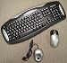 Gateway Standard Computer Keyboard & Mouse w/ Hub (MODEL No. #KR-0401) -Black & Silver-