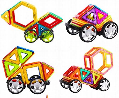 Mocai 95 Pieces Mini Magnetic Building Blocks Toys Set, Educational Magnet Bricks Tiles Construction Stacking Kit For Kids