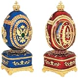 Luxury Collectible Russian Faberge-Style Enameled Egg