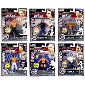  WWE Wrestling Build N inch Brawl Series 4 Set of 6 Mini 4 Inch Action Figures