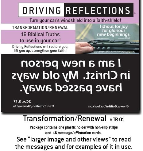 Transformation / Renewal, Biblical affirmations deepen your spiritual life while you drive! Give a unique Christmas gift, stocking stuffer under $10, that uplifts with positive, faithful affirmations!