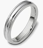 4mm Platinum Comfort Fit Wedding Band Ring
