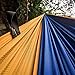 [Premium Double Hammock & Strap Bundle] Serac Sequoia XL Wide Camping Hammock with Ultralight Ripstop Nylon and Quick-Hang Suspension System - For the backpack, travel & camping (Daybreak Orange/Blue)