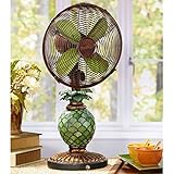 Deco Breeze Mosaic Pineapple Table Top Fan/Lamp