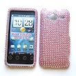 HTC EVO Shift 4G (Sprint) Snap-on Protector Hard Case Rhinestone Cover "Bling Bling Pink" Design