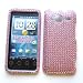 HTC EVO Shift 4G (Sprint) Snap-on Protector Hard Case Rhinestone Cover "Bling Bling Pink" Design