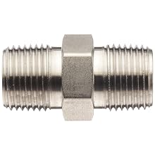 Brennan Stainless Steel Pipe Fitting, Hex Nipple, NPT Male