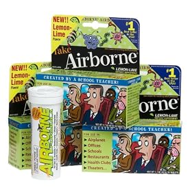 Airborne Effervescent Health Formula Dietary Supplement, Lemon-Lime, 10-Count Containers (Pack of 3)