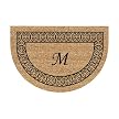 Monogrammed Doormat with Black Border - M (23.5x35.5" Round)