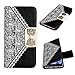 Samsung Galaxy S6 Edge Plus, Towallmark Fresh Cute Flip [Wallet Faux Leather] Case Cover (Black)