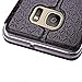 S7 Edge Case, Galaxy S7 Edge Case, ArtMine Quilted Plain Color Window View Function PU Leather Flip Folio Book Style Card Slots Kickstand Wallet Phone Case for Samsung Galaxy S7 Edge Black