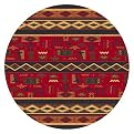 Stainmaster® Wide Ruins Southwestern Rug- Ebony(77" Round)
