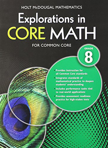 Explorations in Core Math: Common Core Student Edition Grade 8 2014