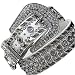GORGEOUS RHINESTONE STUDDED FANCY WHITE BELT - L
